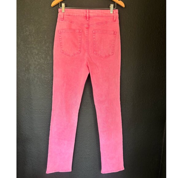 NWT - Anthropologie Heston Cotton High Rise Straight Leg Pink Jeans (Size: 27) - Picture 6 of 9